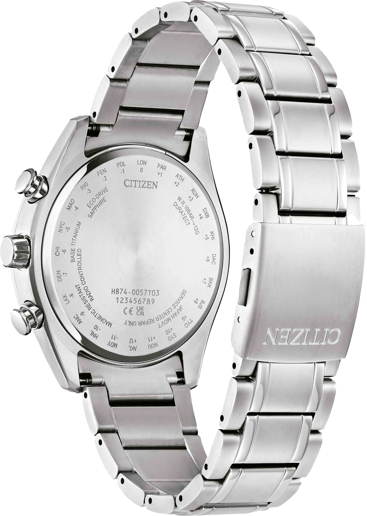 Tsuki-yomi A-T Green Dial Super Titanium Bracelet BY1010-57X